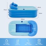 CO-Z Inflatable Portable Adult Bathtub, Foldable Standalone PVC Bathtub with Electric Pump, Non-Slip Inflatable Pool, Suitable for Adult and Child Spa Bathtub